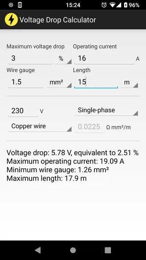 Voltage Drop Calculator